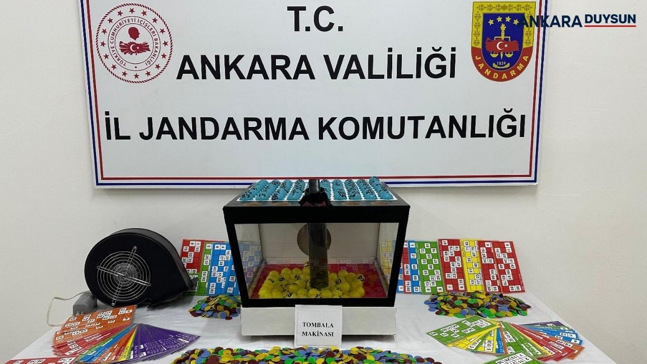 Ankara'da Jandarma ekiplerinden kumarhane olarak kullanılan çiftlik evine baskın!